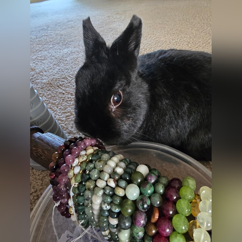 10mm Kyanite Blue Bracelet - Picture 7 of 8